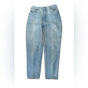 Vintage Lee Women’s Size 14 Med High Rise Blue Denim Jeans Talon Zipper USA